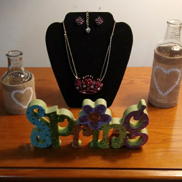 Betsey Johnson Jewelry - Betsey johnson earrings and necklace.
